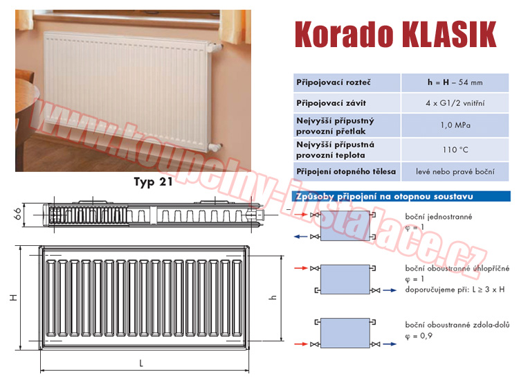 Radiator KORADO Radik Klasik typ 21 600x600 - Kliknutm na obrzek zavete