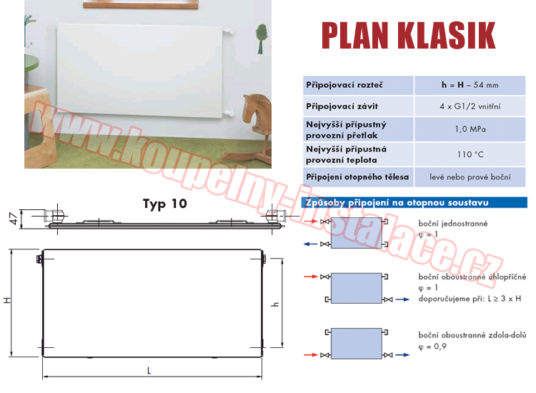 Raditor KORADO Radik Plan Klasik typ 10 300x2600 - Kliknutm na obrzek zavete
