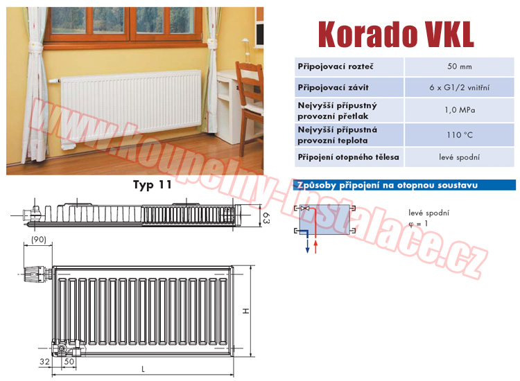 Radiator KORADO Radik VKL typ 11 600x900 - Kliknutm na obrzek zavete