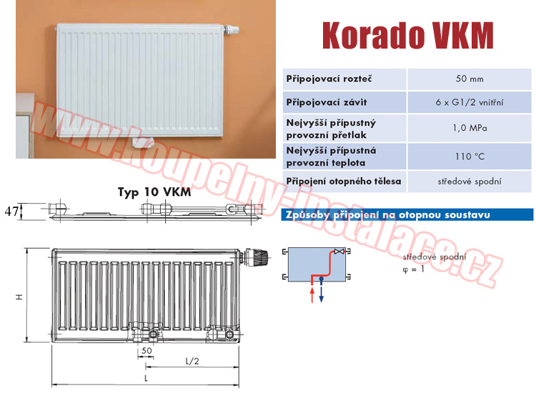 Raditor KORADO Radik VKM typ 10 300x600 - Kliknutm na obrzek zavete