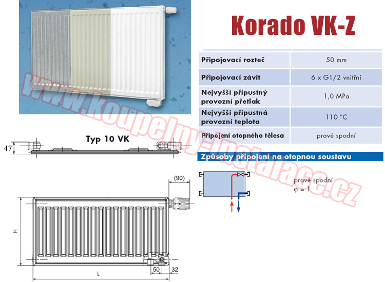 Raditor KORADO Radik VK-Z typ 10 300x600 - Kliknutm na obrzek zavete